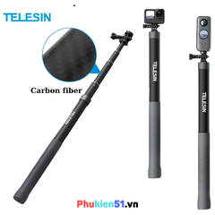 Gậy 3M Telesin Carbon fiber tàng hình dành cho Insta360 , Actioncam, Gopro