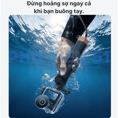 Tay cầm phao 2.0 Telesin gắn Actioncam giúp nổi trên bề mặt nước chống thất lạc