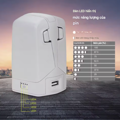 Dock sạc DJI Flip hỗ trợ sạc nhanh 2 khe pin có đèn báo