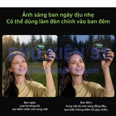 Đèn Telesin Mini trợ sáng Actioncam máy ảnh , trang trí đẹp gắn ngàm Cold Shoe