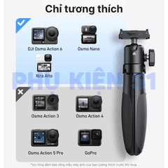 Tripod Telesin tích hợp Action 6 Nano kéo dài 44cm tiện lợi nhỏ gọn