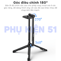 Tay cầm gấp gọn Pocket 3 4 4P kiêm tripod , đế từ tính chân đứng cầm tay