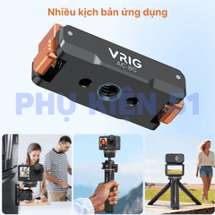 Ngàm nam châm Vrig Action6 Nano có lỗ ốc 1/4 inch tiện lợi
