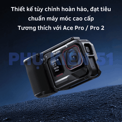 StreetGrip Kit TELESIN cho Insta360 Ace Pro 2 / Pro- Tay cầm hỗ trợ chụp hình đường phố nghệ thuật