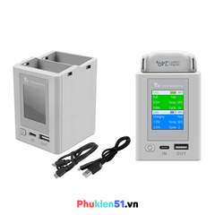 Hub sạc YX 2 khe pin DJI Mini 3 / Mini 3 pro/ Mini 4 Pro tối đa 35W 65W 2 chiều