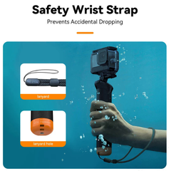 Tay cầm phao kiêm Remote bluetooth Gopro 13 12 11 10 9 8 Black hỗ trợ quay dưới nước