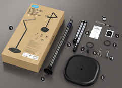 Chân giá đỡ điện thoại Telesin kim loại xoay 360 độ cực kì chắc chắn hít Masafe tiện lợi cao 1m6