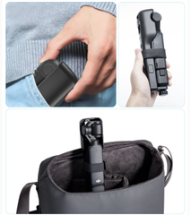 Tay cầm hấp thụ lực Osmo Pocket 3 giúp ổn định hình ảnh kiêm khung bảo vệ