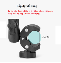 Bộ kẹp gắn gậy tàng hình INSTA360 One X X2 X3 X4 gắn xe góc quay độc đáo
