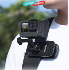 Kẹp Balo Kim Loại Telesin Thao tác nhanh hít nam châm mạnh mẽ gắn ActionCam Gopro Insta360 Ace Pro - Chính Hãng