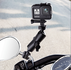 Giá đỡ gắn Actioncam thân kính xe máy, tựa đầu oto xoay 360 độ dễ dàng