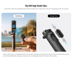 Gậy 2in1 gấp gọn tích hợp remote Insta360 X4 kéo dài 58cm có chân đứng