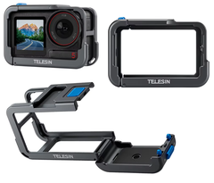 Khung nhôm Telesin  Action 5 Pro 4 3 bảo vệ Camera toàn diện có ngàm Cold Shoe gắn mic đèn