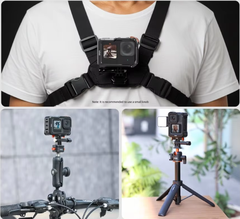Khung Vrig GA-02 Gopro 13 12 11 10 9 Black hợp kim nhôm chắc chắn hỗ trợ quay ngang dọc