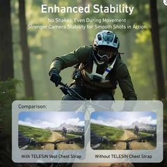 Dây đeo ngực Telesin Quick Release gắn ActionCam Gopro ,Osmo Action, Insta360 Ace Pro - Trắng