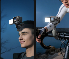 Đèn tích hợp ngàm DJI Osmo Action 5 Pro 4 3 trợ sáng hỗ trợ quay vlog