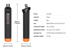 Tay cầm phao kiêm Remote bluetooth Gopro 13 12 11 10 9 8 Black hỗ trợ quay dưới nước