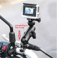 Pass Gắn GoPro ,Insta360 Vào Ghi Đông Chân Gương - Motowolf