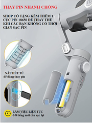 Gimbal Smart X Pro Tay cầm chống rung, Gymbal hỗ trợ quay phim, chụp ảnh chuyên nghiệp
