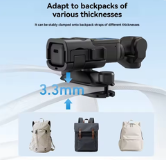 Giá đỡ Kẹp đai balo cho Pocket 3 chắc chắn phù hợp nhiều loại balo