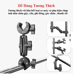 Bộ kẹp gắn gậy tàng hình INSTA360 One X X2 X3 X4 gắn xe góc quay độc đáo
