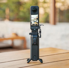 FOMO Power Handle Insta360 X5 X4 - Tay cầm sạc 6100mAh tích hợp Remote gấp gọn