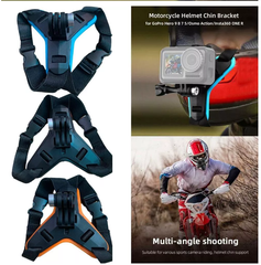 Bộ mount gắn máy quay hành trình lên cằm mũ, nón bảo hiểm fullface