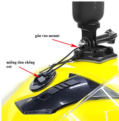 Phụ kiện gắn nón bảo hiểm fullface,3 4 gắn GoPro, Insta360, Actioncam