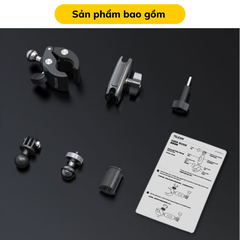 Kẹp kim loại Telesin 360 độ đa năng gắn ghi đông xe đạp xe máy gắn Actioncam, Gopro, Insta360 vít 1 4