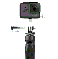 TRIPOD MINI CẦM TAY CHO GOPRO, INSTA360, ĐIỆN THOẠI