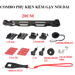Phụ kiện gắn nón bảo hiểm fullface,3 4 gắn GoPro, Insta360, Actioncam