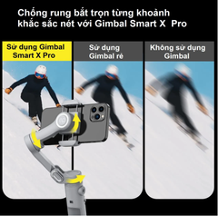 Gimbal Smart X Pro Tay cầm chống rung, Gymbal hỗ trợ quay phim, chụp ảnh chuyên nghiệp
