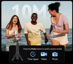 Gậy sạc kiêm Tripod Điều khiển Bluetooth Gopro 13 12 11 10 9 Black kéo dài 45cm bluetooth xa 10m