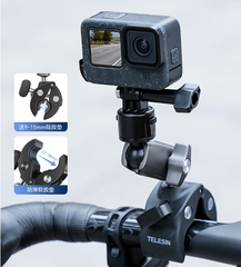 Kẹp kim loại Telesin Thao Tác Nhanh gắn Actioncam Gopro Insta360 Ace Pro Osmo Action chắc chắn dễ dùng - Chính Hãng