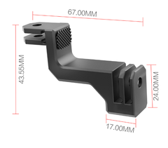 Ngàm Chuyển Dọc CNC cho Actioncam Gopro 13 12 11 10 9 8 Black cứng cáp chắc chắn