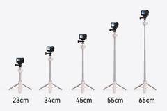 Tripod Telesin tự bung chân kéo dài 65cm gắn Actioncam Pocket Màu trắng