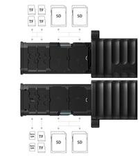 Đầu đọc thẻ nhớ TELESIN type C 3.1 thẻ SD, micro SD  tốc độ cao lên tới 312mb/s cho điện thoại laptop