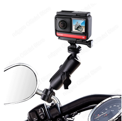Giá đỡ gắn Actioncam thân kính xe máy, tựa đầu oto xoay 360 độ dễ dàng