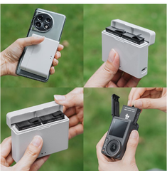 Pin 2100mAh cho Action 5 Pro 4 3 thay thế và Hộp sạc pin có đèn báo tiện lợi