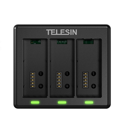 Dock sạc Telesin Gopro 13 Balck 3 khe sạc pin có đèn báo