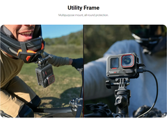 Utility Frame Insta360 Ace Pro/ Pro 2 khung hợp kim bảo vệ chắc chắn có ngàm gắn mic đèn