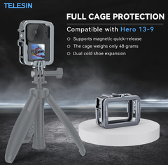 Khung hợp kim nhôm Gopro 13 12 11 10 9 Black hỗ trợ ngàm nam châm Gopro cực tốt