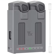 Hub sạc YX 100W cho DJI Mavic 4 Pro đèn báo đầy đủ 2 khe sạc
