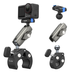Kẹp càng cua Telesin cho Action 5 4 3 Osmo 360 gắn ghi đông xe xoay 360 độ tuỳ chỉnh