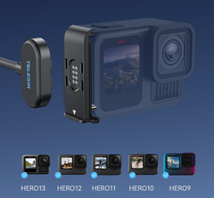 Năp sạc Telesin tích hợp sạc rời Gopro 13 12 11 10 9 Black tiện lợi
