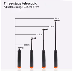 Tay cầm phao kiêm Tripod kéo dài 57cm gắn Actioncam Action Gopro Insta360