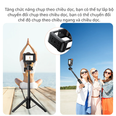 Khung Vrig GA-02 Gopro 13 12 11 10 9 Black hợp kim nhôm chắc chắn hỗ trợ quay ngang dọc
