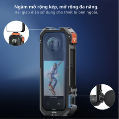 Khung Nhôm Vrig GA 01 Insta360 X4 bảo vệ toàn diện máy ống kính camera
