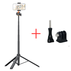 Tripod Vrig TP 16 kéo dài 138cm cho điện thoại máy ảnh Actioncam cứng cáp đầu bi linh hoạt