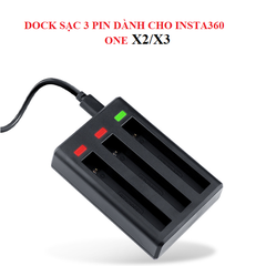 Dock Sạc 3 Pin Dành Cho INSTA360 ONE X2 X3